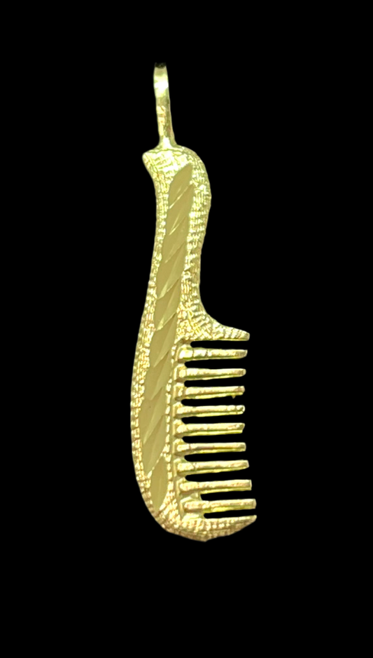 14K Gold Comb Pendant P7