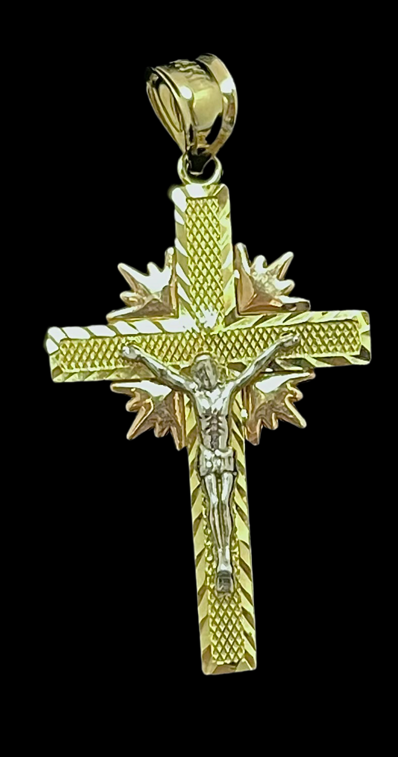 14K Gold Jesus Pendant P13