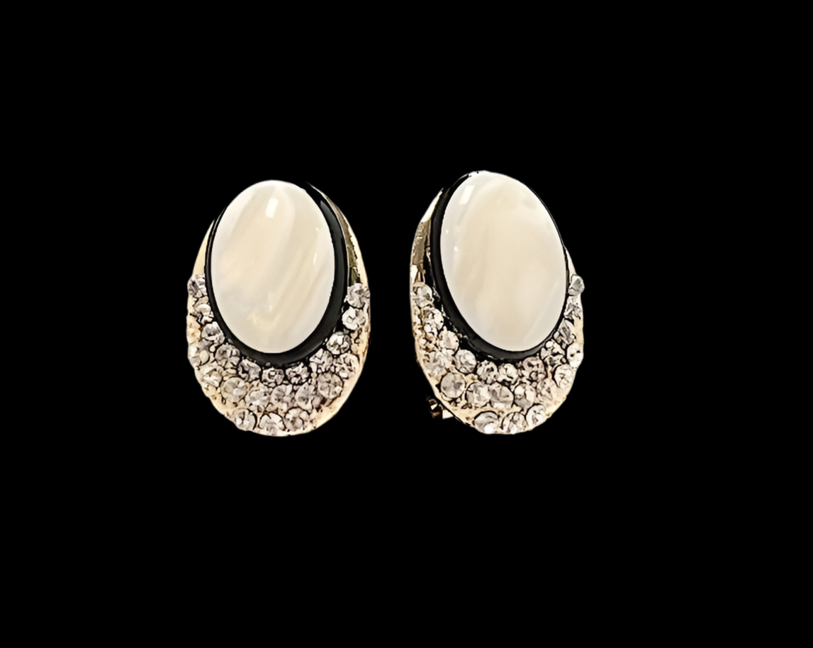 Marble Jeweled Earrings E6