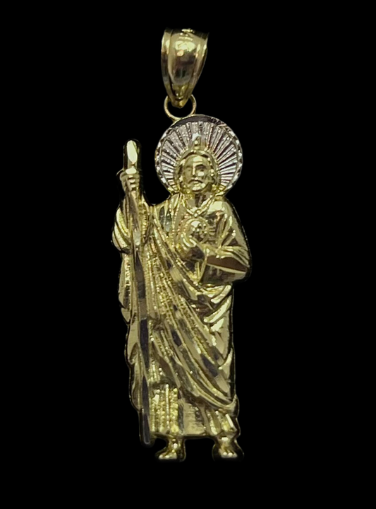 14K Gold Saint Pendant P9